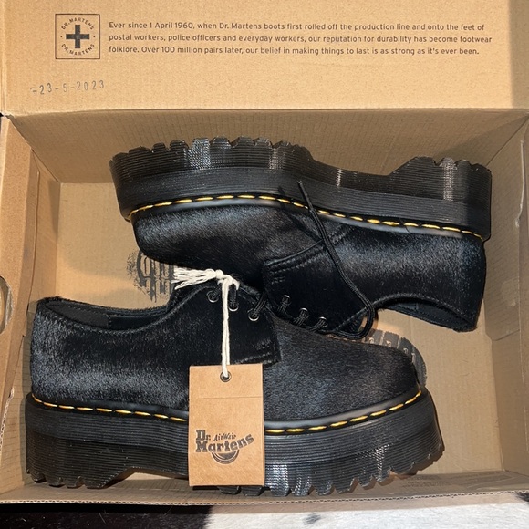 Dr. Martens 1461 Quad Platform Ponyhair Derby, size 7 - Picture 7 of 9